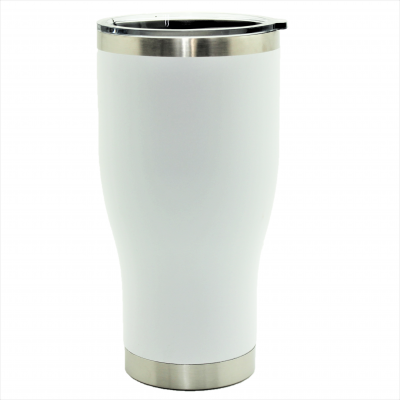 500505- WHITE 30OZ STAINLESS STEEL TUMBLER